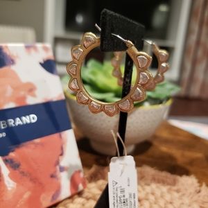 Lucky Brand Gold and Silver hoop earrings